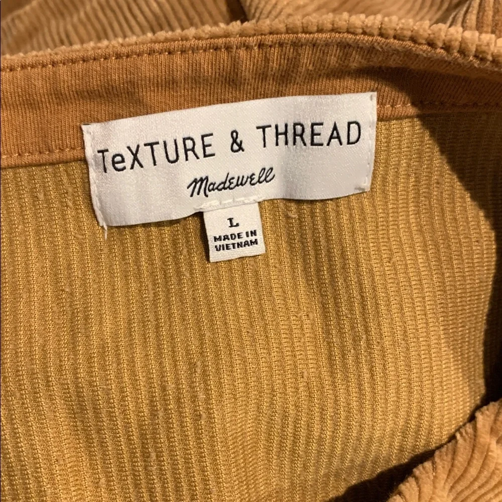 Texture & Thread Madewell J Crew UK Limited Long Sleeve Babydoll Blouse Top L - Picture 3 of 4